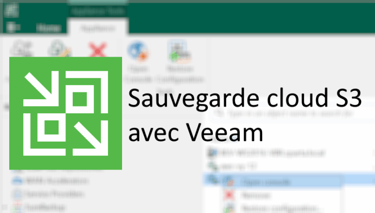 Tuto : Faire sa première back-up S3 dans le cloud avec Veeam Backup & Replication